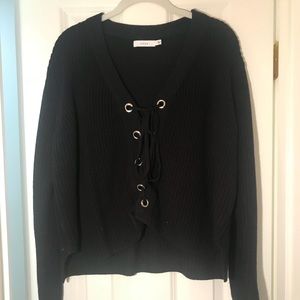 Black tie up shirt. only wore once!